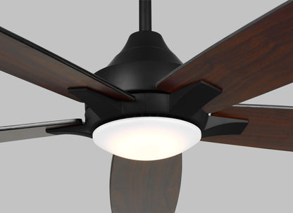 Generation Lighting  Fans Lowden 60" Ceiling Fan in Midnight Black 5LWDSM60MBKD