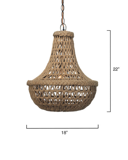 Jamie Young Jute Macrame Chandelier 5MACR-PENA