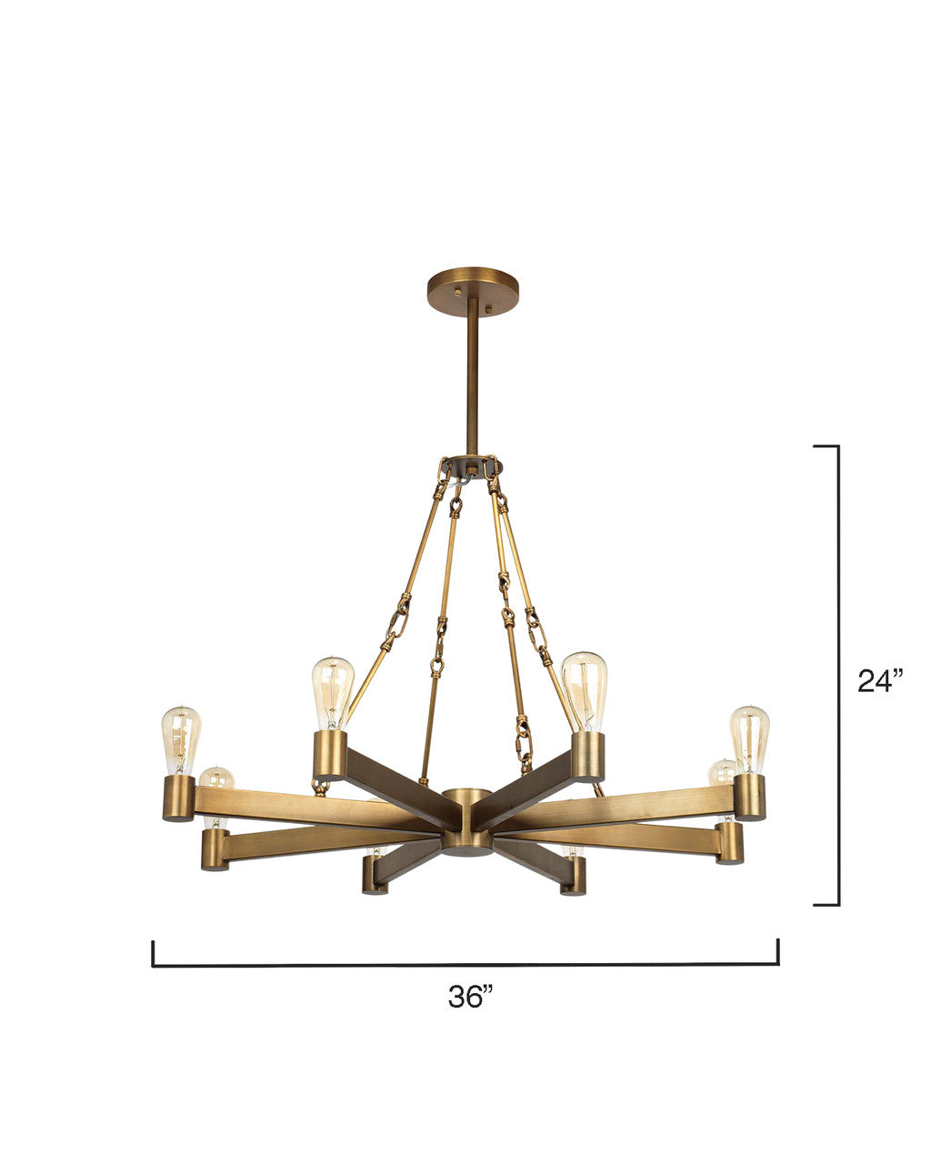 Jamie Young Manchester 8 Light Chandelier 5MAN8-CHAB