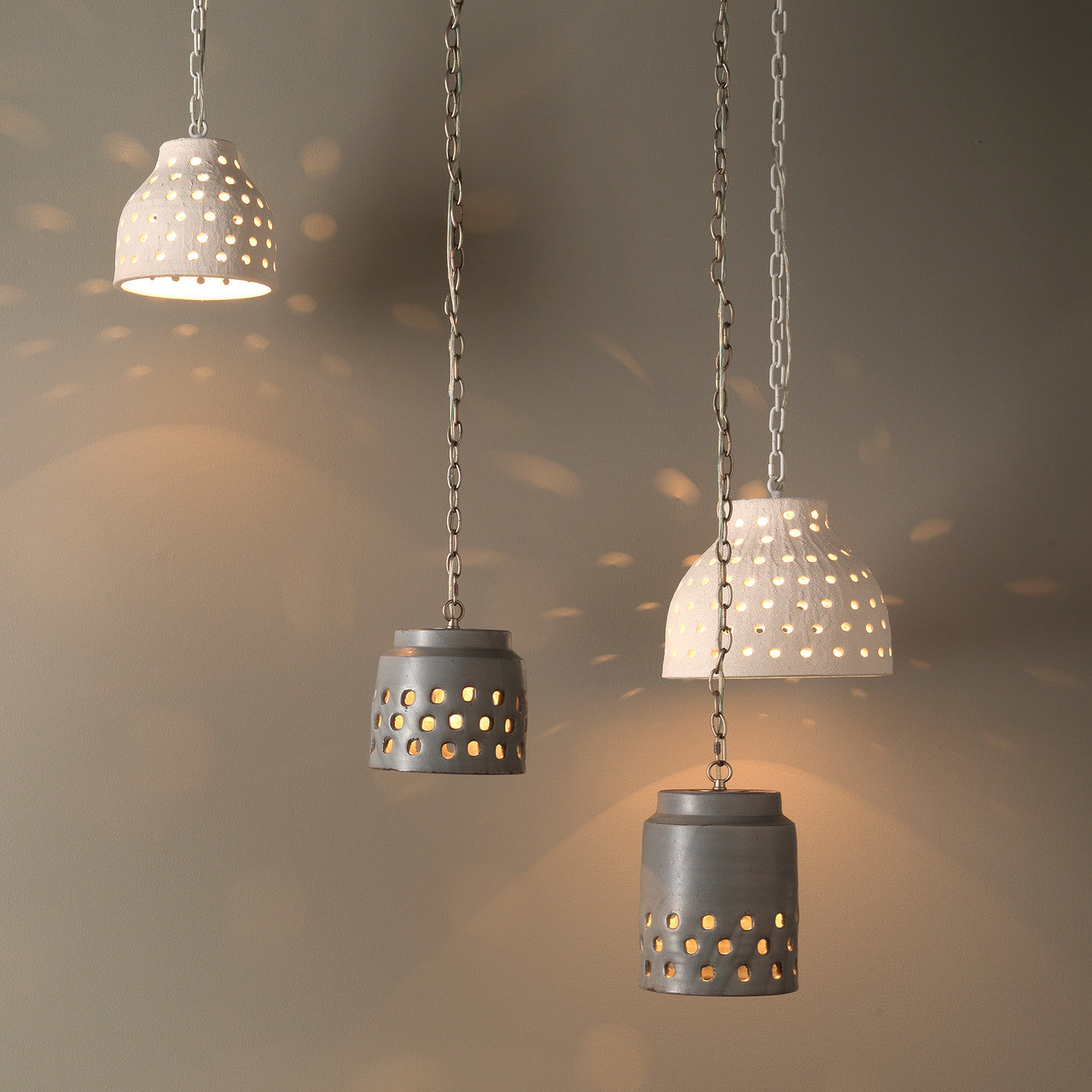 Jamie Young Tapered Perforated Pendant 5PERF-LONGGR