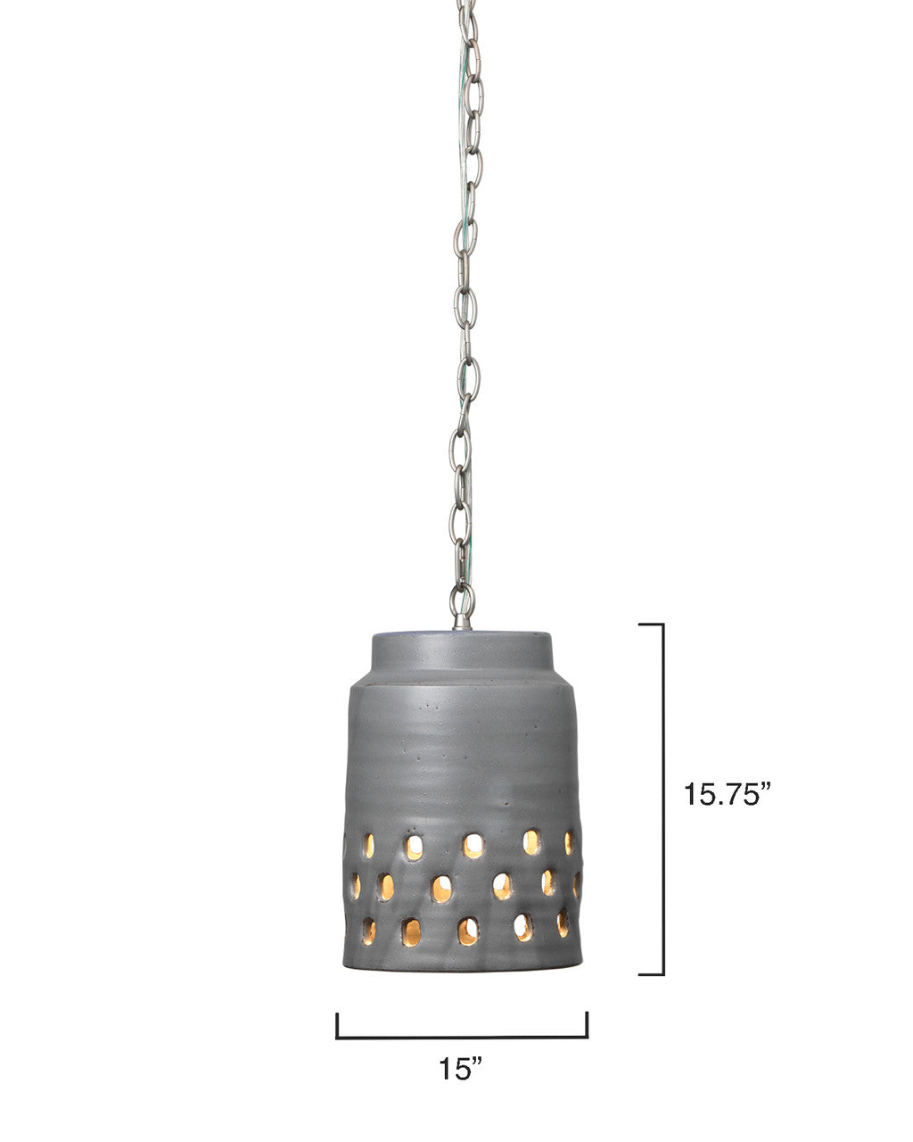 Jamie Young Tapered Perforated Pendant 5PERF-LONGGR