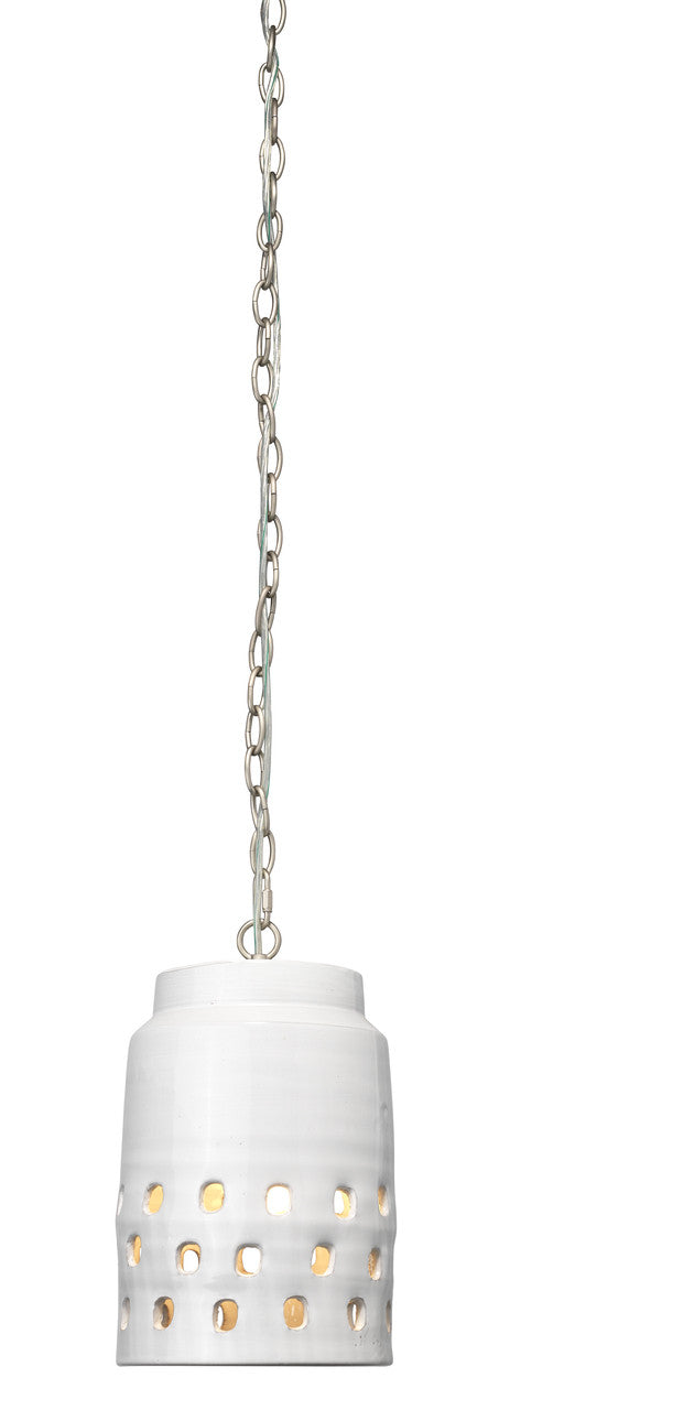 Jamie Young Long Perforated Pendant 5PERF-LONGWH