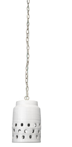 Jamie Young Long Perforated Pendant 5PERF-LONGWH