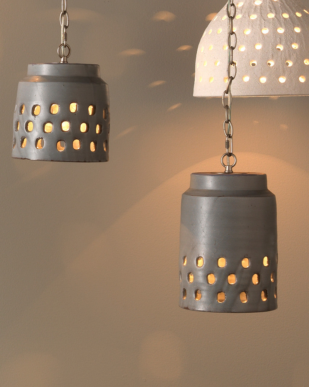 Jamie Young Perforated Pendant 5PERF-PDGR