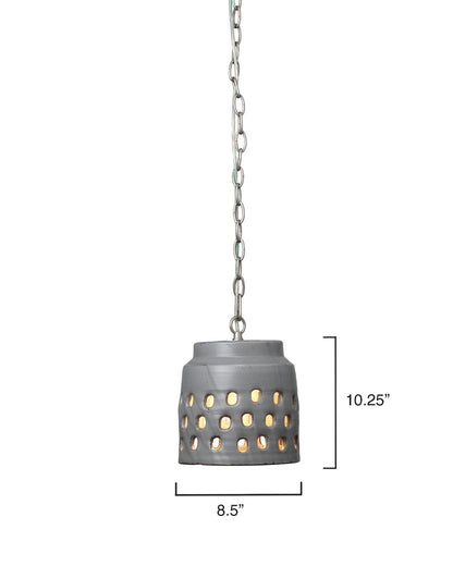 Jamie Young Perforated Pendant 5PERF-PDGR