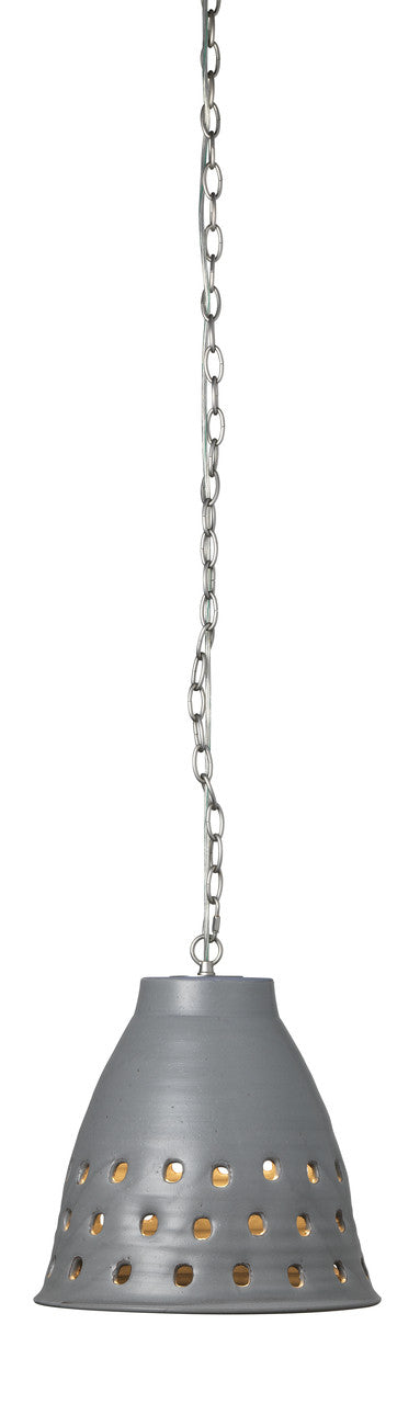 Jamie Young Long Perforated Pendant 5PERF-TAPEGR