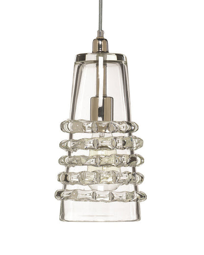 Jamie Young Long Ribbon Pendant in Clear Glass 5RIBB-LOCL