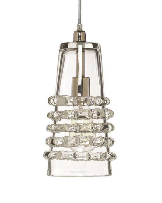 Jamie Young Long Ribbon Pendant in Clear Glass 5RIBB-LOCL