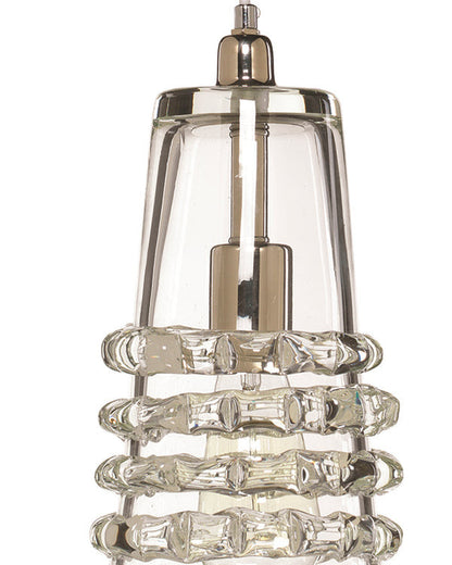 OPEN BOX NEW: Jamie Young Long Ribbon Pendant in Clear Glass 5RIBB-LOCL