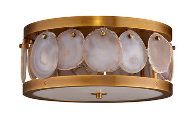 Jamie Young Small Upsala Agate Flush Mount Ceiling Light 5UPSA-SMAG