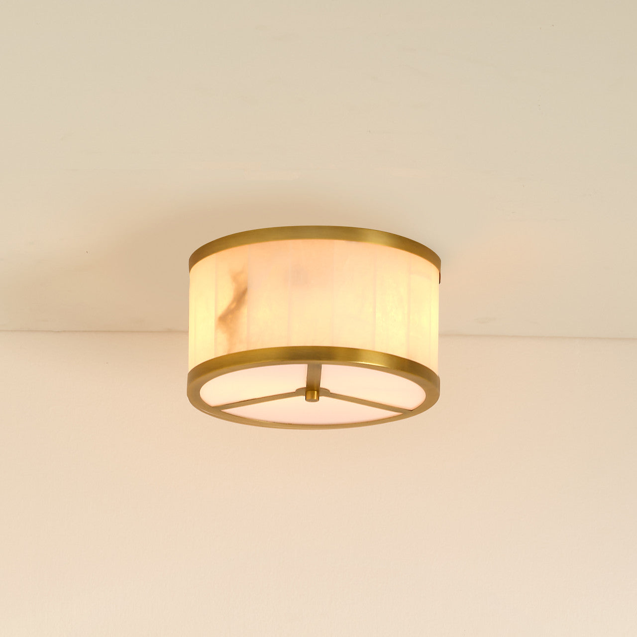 Jamie Young Small Upsala Alabaster Flush Mount Ceiling Light 5UPSA-SMAL