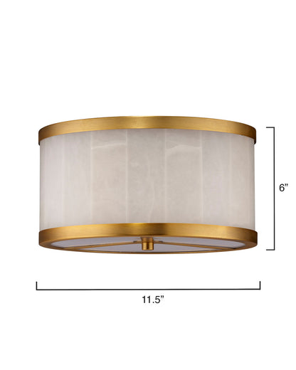 Jamie Young Small Upsala Alabaster Flush Mount Ceiling Light 5UPSA-SMAL