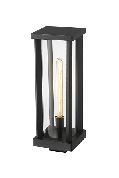 Z-Lite Glenwood 1 Light Outdoor Post Mount Fixture in Black 586PHBS-BK