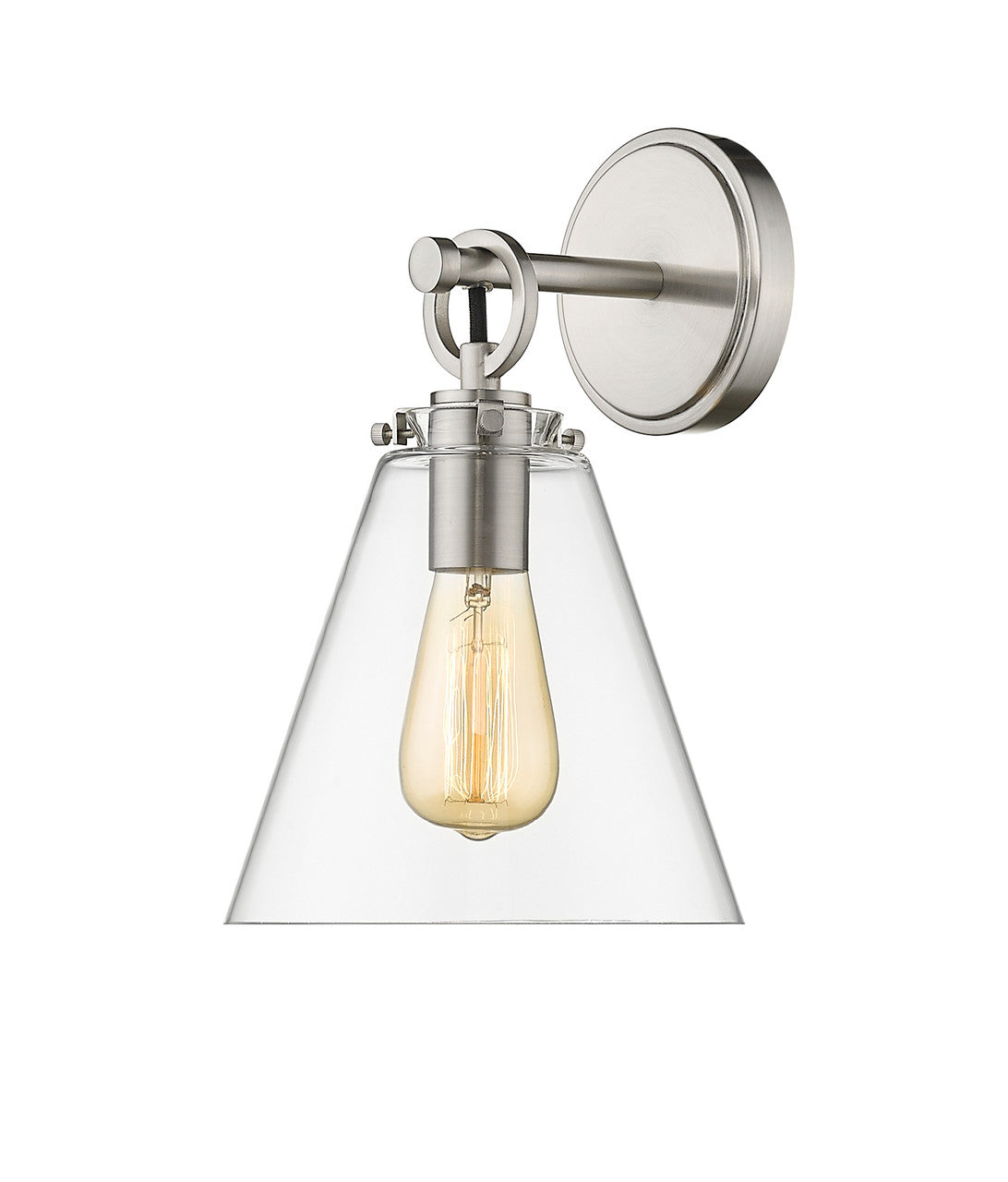 Z-Lite Harper 1 Light Wall Sconce in Brushed Nickel 806-1S-BN