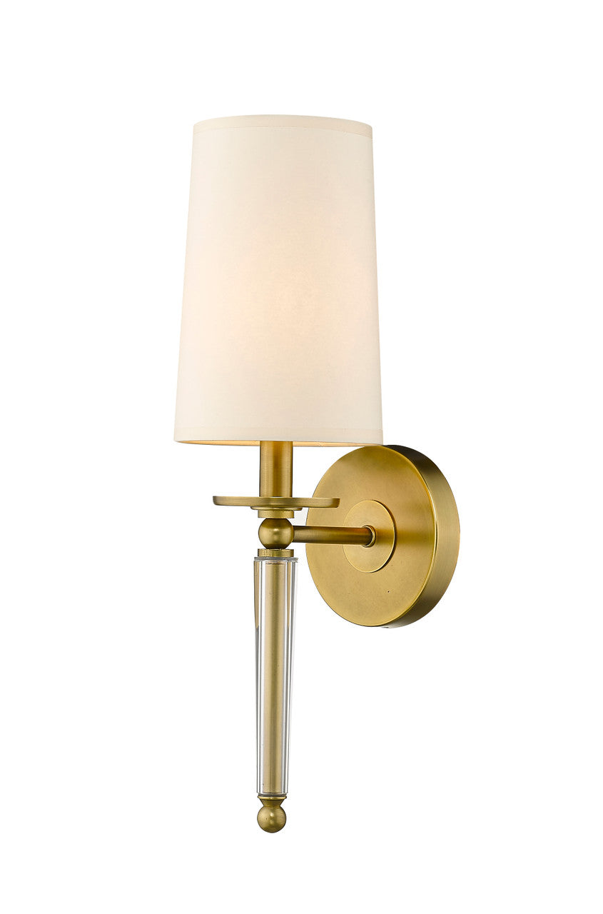 Z-Lite Avery 1 Light Wall Sconce in Rubbed Brass 810-1S-RB