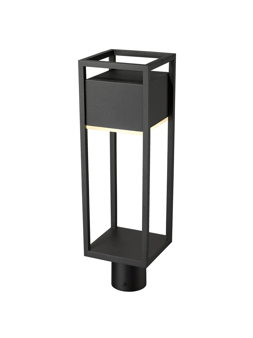 Z-Lite Barwick 1 Light Outdoor Post Mount Fixture in Black 585PHMR-BK-LED