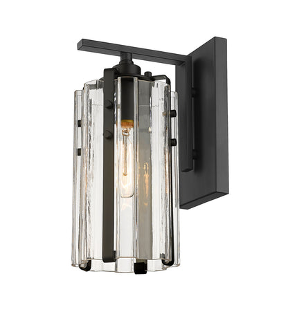 Z-Lite Alverton 1 Light Wall Sconce in Matte Black 3036-1S-MB