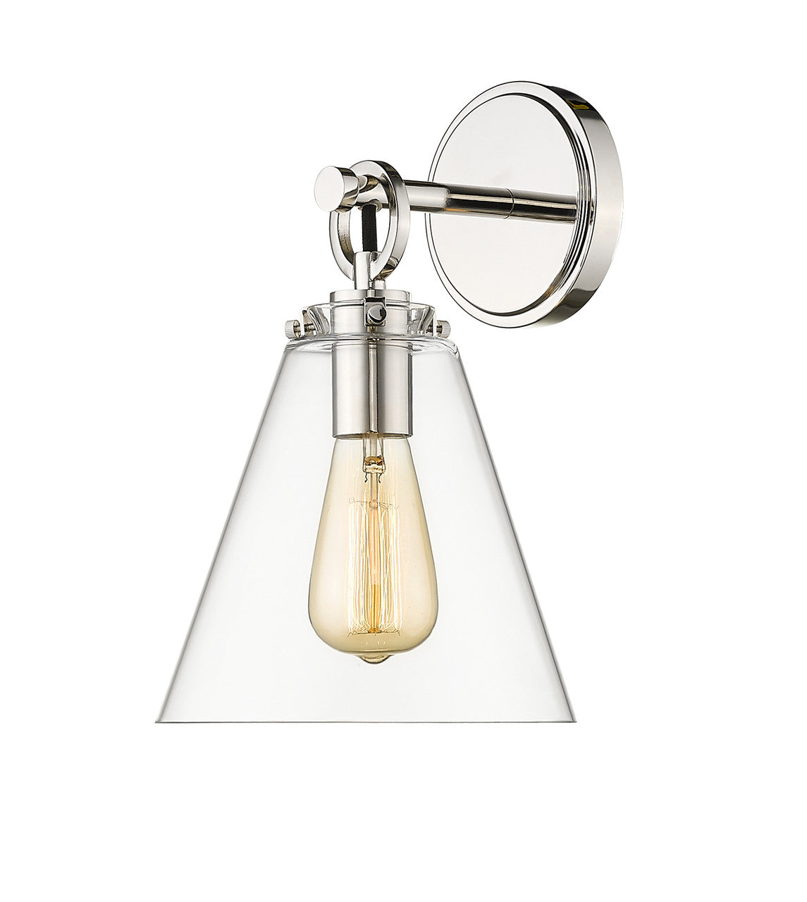 Z-Lite Harper 1 Light Wall Sconce in Polished Nickel 806-1S-PN