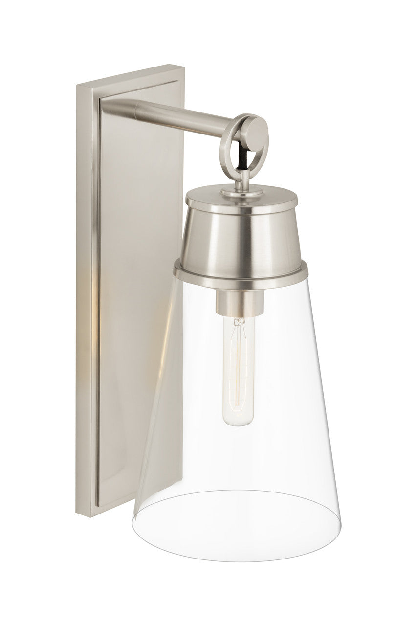 Z-Lite Wentworth 1 Light Wall Sconce in Brushed Nickel 2300-1SL-BN