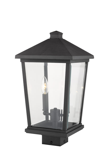 Z-Lite Beacon 2 Light Outdoor Post Mount Fixture in Black 568PHBS-BK