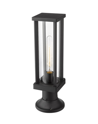 Z-Lite Glenwood 1 Light Outdoor Pier Mounted Fixture in Black 586PHMR-553PM-BK