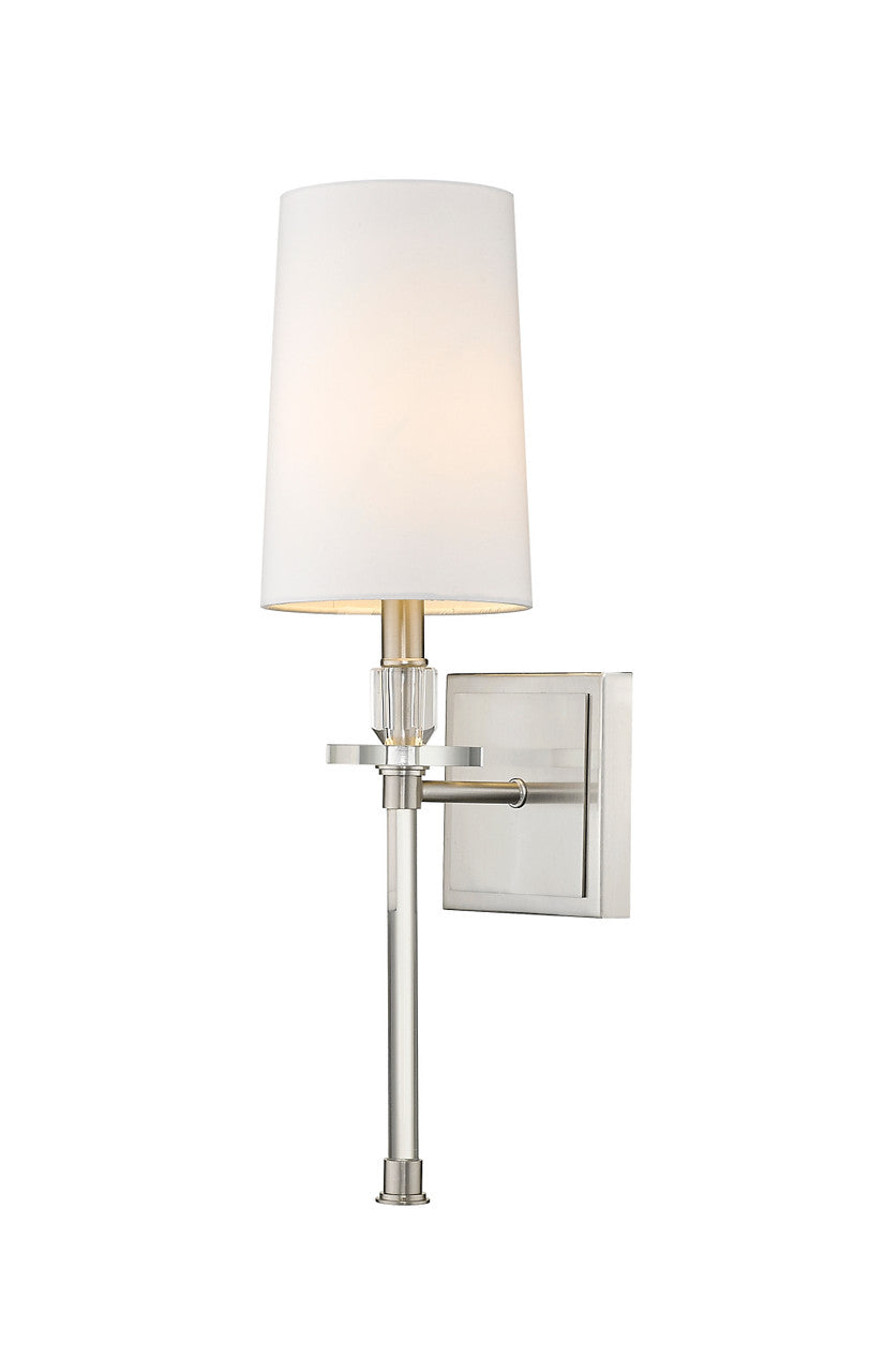 Z-Lite Sophia 1 Light Wall Sconce in Brushed Nickel 803-1S-BN