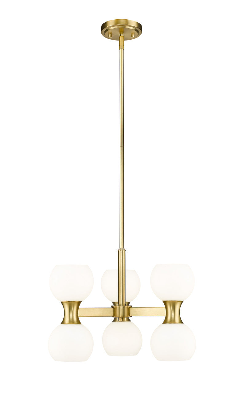 Z-Lite Artemis 6 Light Chandelier in Modern Gold 494-6MGLD