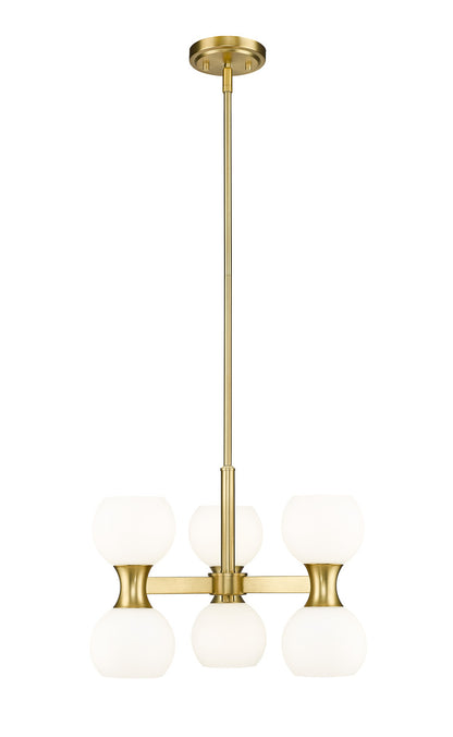 Z-Lite Artemis 6 Light Chandelier in Modern Gold 494-6MGLD