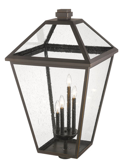 Z-Lite Talbot 4 Light Outdoor Post Mount Fixture in Oil Rubbed Bronze 579PHXLXR-ORB