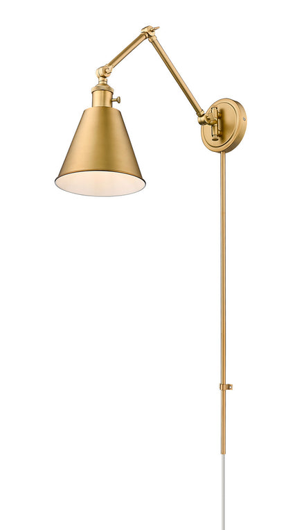 Z-Lite Gayson 1 Light Wall Sconce in Rubbed Brass 349S-RB