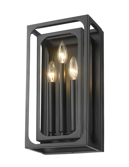 Z-Lite Easton 3 Light Wall Sconce in Matte Black 3038-3S-MB