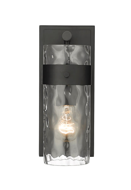 Z-Lite Fontaine 1 Light Wall Sconce in Matte Black 3035-1V-MB