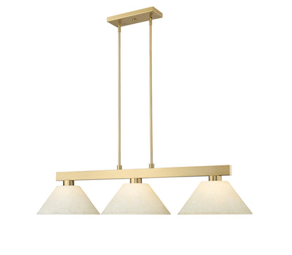 Z-Lite Cobalt 3 Light Billiard in Modern Gold 152MGLD-AGM14