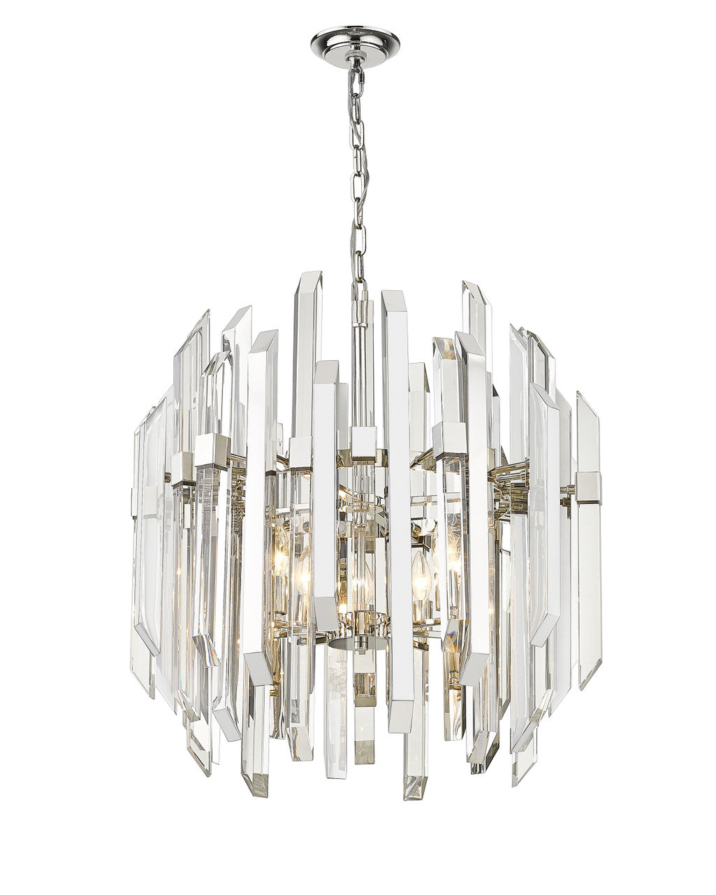 Z-Lite Bova 6 Light Chandelier in Polished Nickel 4006-9PN