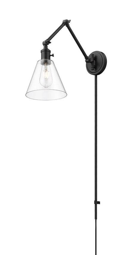 Z-Lite Gayson 1 Light Wall Sconce in Matte Black 348S-MB