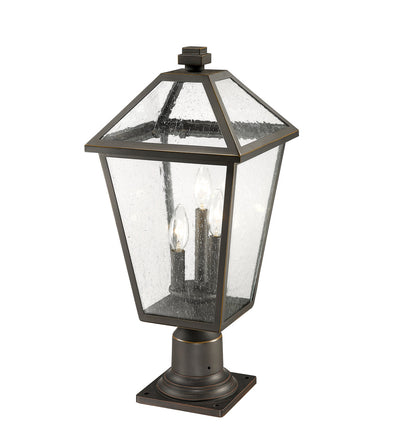 Z-Lite Talbot 3 Light Outdoor Pier Mounted Fixture in Oil Rubbed Bronze 579PHBR-533PM-ORB