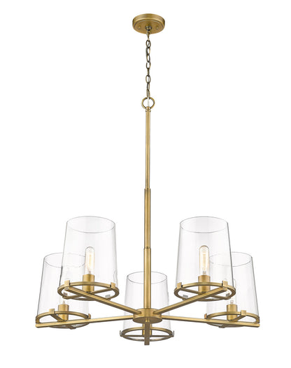 Z-Lite Callista 5 Light Chandelier in Rubbed Brass 3032-5RB