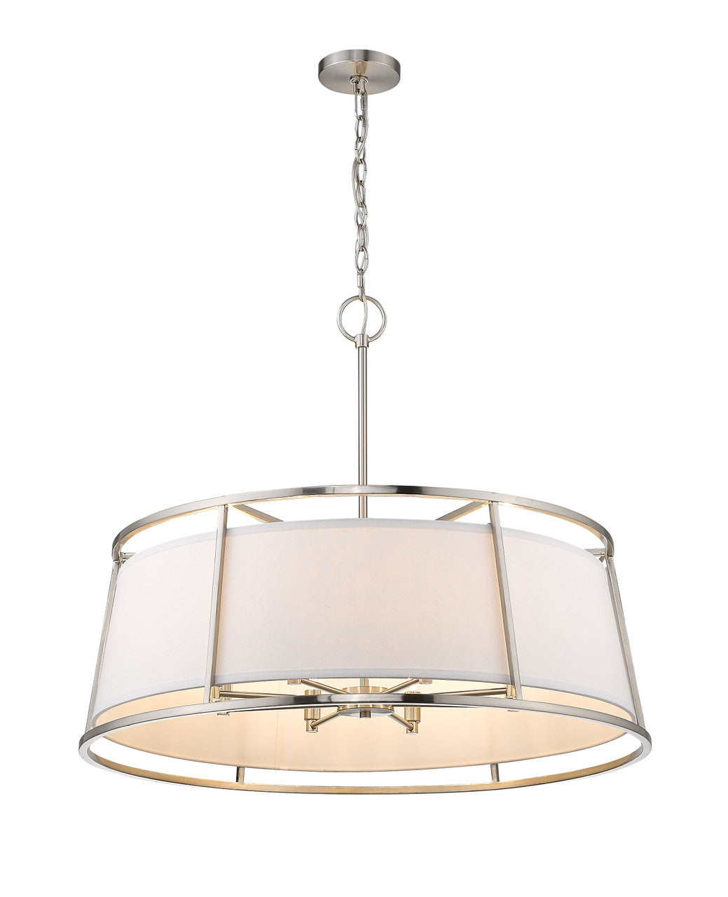 Z-Lite Lenyx Pendant 8 Light Chandelier in Brushed Nickel 1935-32BN