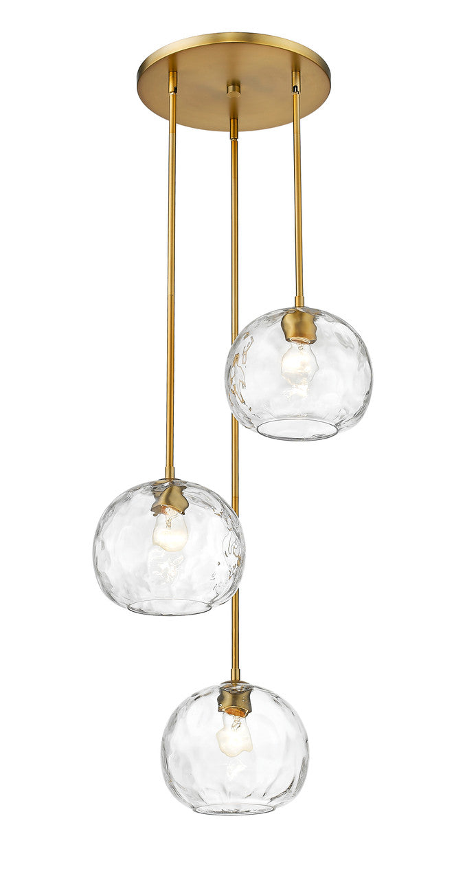 Z-Lite Chloe 3 Light Chandelier in Olde Brass 490P10-3R-OBR