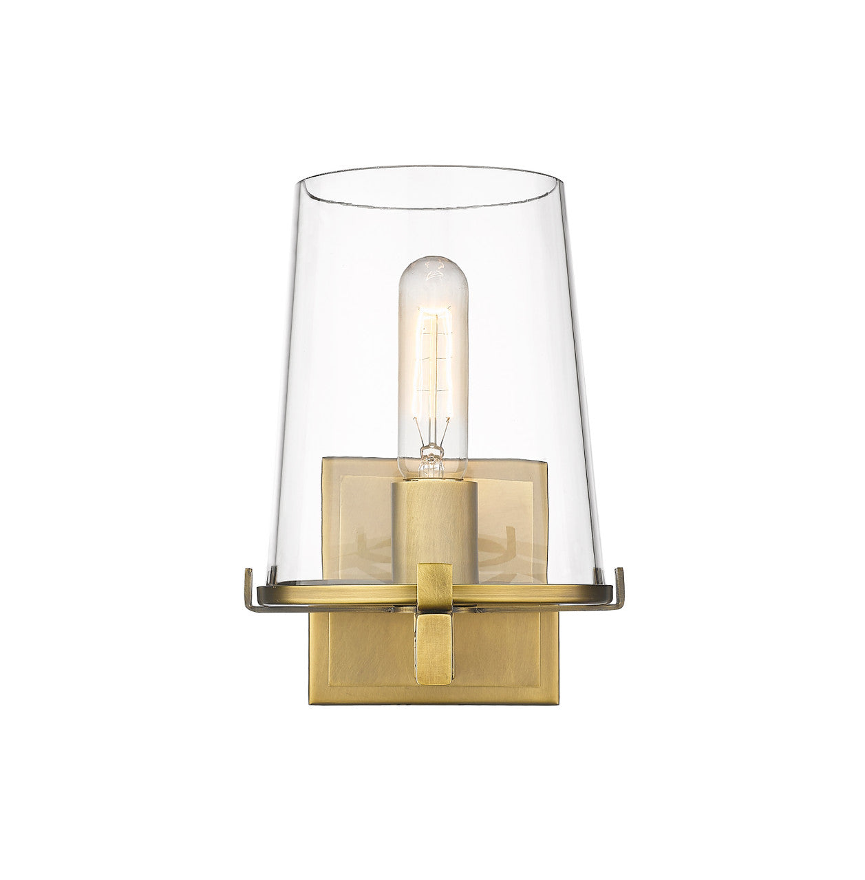 Z-Lite Callista 1 Light Wall Sconce in Rubbed Brass 3032-1V-RB