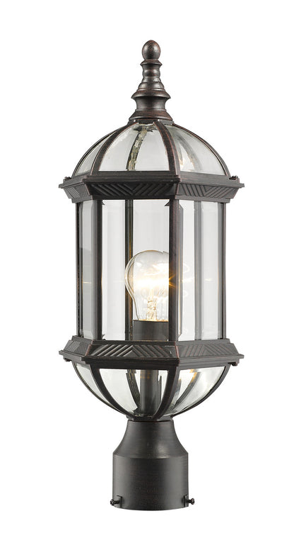 Z-Lite Annex 1 Light Outdoor Post Mount Fixture in Rust 563PHM-RT