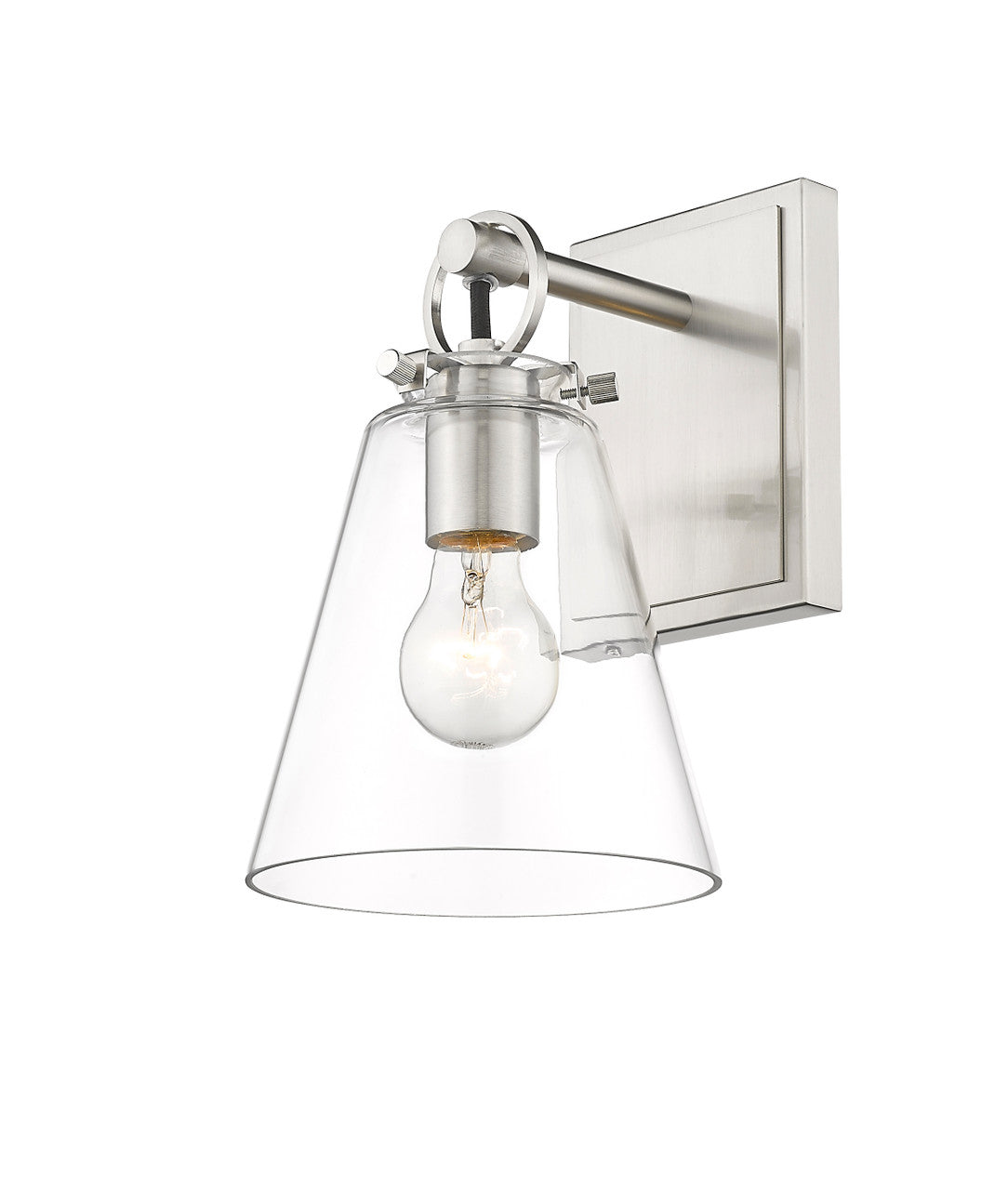 Z-Lite Harper 1 Light Wall Sconce in Brushed Nickel 483-1S-BN