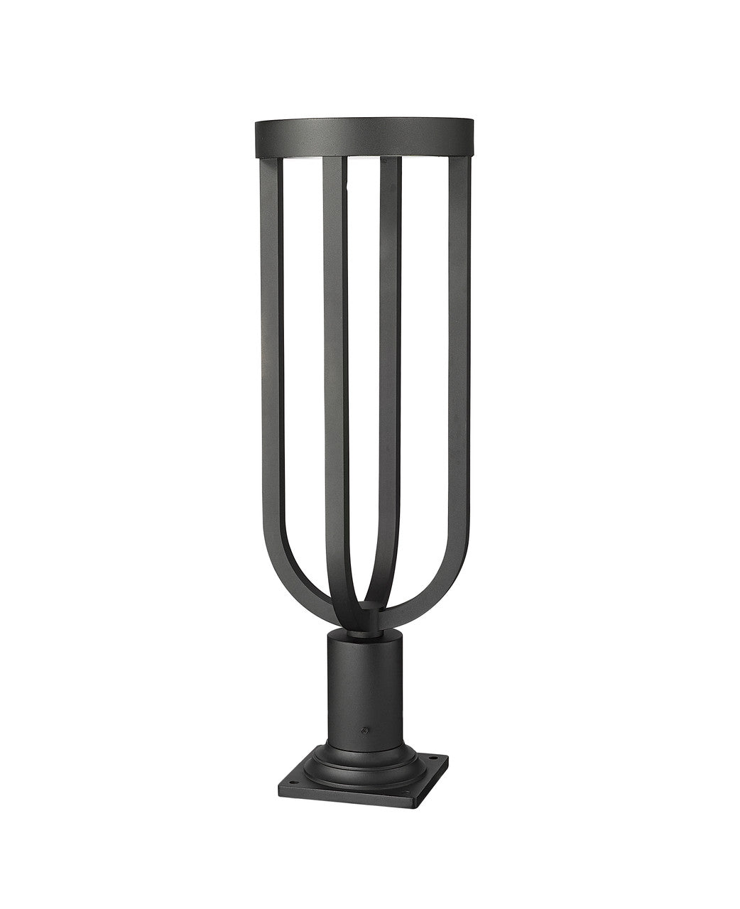 Z-Lite Leland 1 Light Outdoor Pier Mounted Fixture in Sand Black 5005PHB-533PM-BK-LED