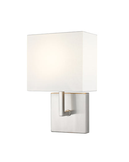 Z-Lite Saxon 1 Light Wall Sconce in Brushed Nickel 815-1S-BN