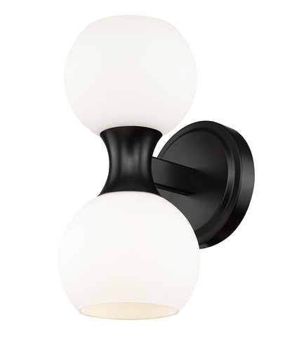 Z-Lite Artemis 2 Light Wall Sconce in Matte Black 494-2S-MB