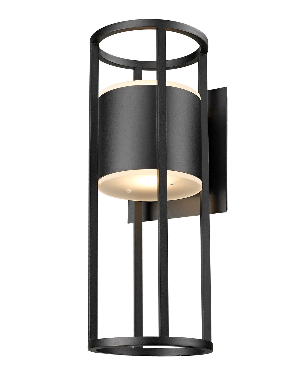 Z-Lite Luca 2 Light Outdoor Wall Light in Black 517B-BK-LED