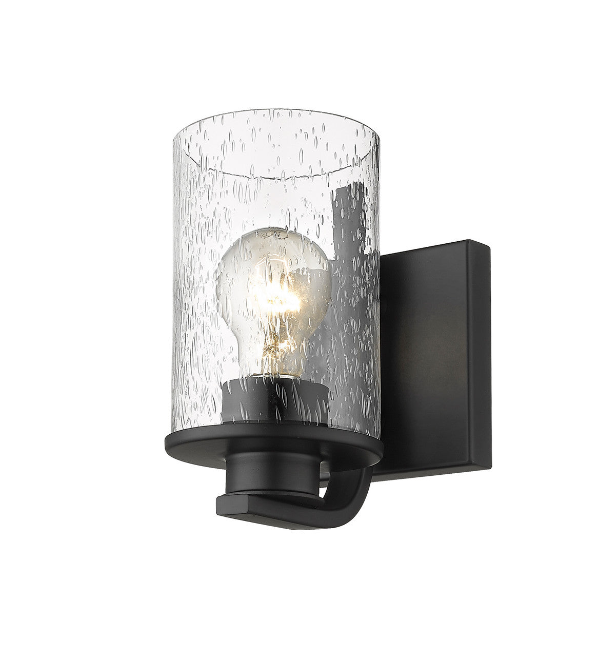 Z-Lite Beckett 1 Light Wall Sconce in Matte Black 492-1S-MB