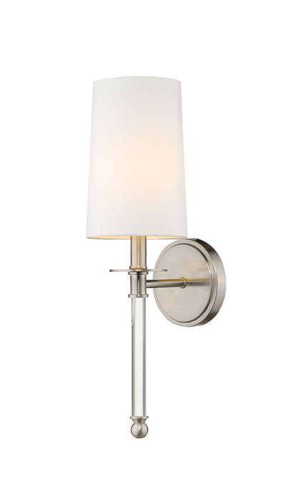 Z-Lite Mila 1 Light Wall Sconce in Brushed Nickel 808-1S-BN