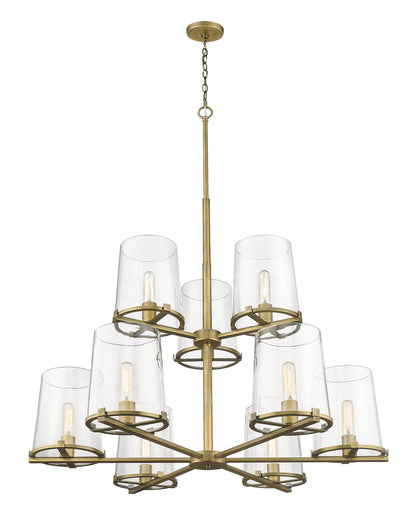 Z-Lite Callista 9 Light Chandelier in Rubbed Brass 3032-9RB