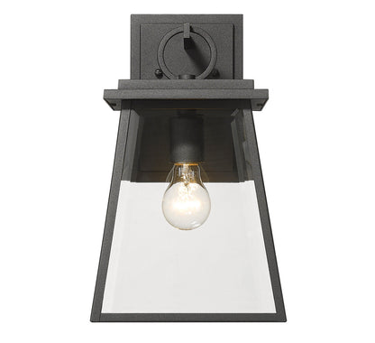 Z-Lite Broughton 1 Light Outdoor Wall Light in Black 521S-BK